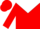 RED, black and white yoke, red cap