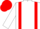 WHITE, red braces, red cap