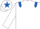White, Royal Blue epaulets and star on cap