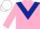 Pink, Dark Blue chevron, White cap