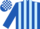 Royal Blue and Light Blue stripes, Royal Blue sleeves, Royal Blue and White check cap