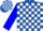 Royal Blue and White Blocks, Blue Sleeves