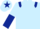 Light Blue, Dark Blue epaulets, halved sleeves and star on cap