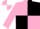 PINK & BLACK QUARTERED, pink sleeves, pink & white quartered cap
