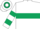 White, Dark Green hoop