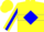 Yellow, Blue Diamond Hoop, Blue Diamond Stripe on Sleeves