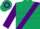Dark Green, Purple Sash, Purple Hoop on Sleeves