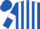 Royal Blue and White stripes, Royal Blue sleeves, White armlets