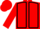 Red, black seams, red cap