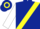 Dark Blue, Yellow sash, White sleeves, Dark Blue and Yellow hooped cap