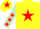Yellow, Red star, Light Green sleeves, Red stars, Yellow cap, Red star