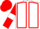 White, Red seams, Red sleeves, White armlets, Red cap