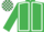 EMERALD GREEN, white seams, check cap