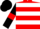 Red, White hoops, Black sleeves, Red armlets, Black cap