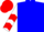 Blue, White sleeves, Red chevrons, Red cap