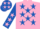 Pink, Royal Blue stars, Royal Blue sleeves, Pink stars