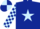 Dark Blue, Light blue star, checked sleeves, Quartered cap