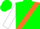 Kelly Green, Orange Sash, White Sleeves