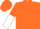 Orange, White halved sleeves