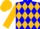 Blue and Gold Diamonds, Gold Sleeves, Gold Cap, Blue Button
