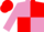 Mauve and Red (quartered), Mauve sleeves, Red cap