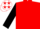 Red, White Rafter 'P', Red Stars on Black Sleeves