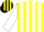 Yellow, Black Wheel, Black and White Stripes on Sleeves