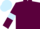 Maroon, Light Blue armlets and cap