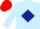 Light Blue, Dark Blue diamond, Red cap