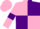 Pink and Purple (quartered), Pink sleeves, Purple armlets