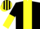Black, Yellow stripe, halved sleeves, Black and Yellow striped cap