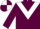 MAROON, white chevron, quartered cap