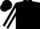 Black, White Circled 'RA', White Stripe on Sleeves