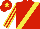 RED, YELLOW sash, striped sleeves and star on cap
