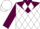 White, Maroon Yoke, White Diamonds on Maroon Sleeves, White Cap
