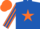 Royal Blue, Orange star, Orange and Royal Blue striped sleeves, Orange cap