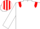 White, Red epaulettes, Striped cap