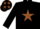 Black, Brown star and stars on cap