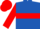 ROYAL BLUE, red hoop, red sleeves & cap