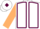 White, Maroon seams, Beige sleeves, White cap, Maroon diamond