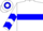 White, Blue Hoop, Blue Chevrons on Sleeves