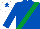ROYAL BLUE, EMERALD GREEN sash, WHITE cap, ROYAL BLUE star