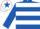 Royal Blue, White hoops, White cap, Royal Blue star