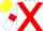 White, Red cross belts and armlets, Yellow cap