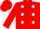 RED, white spots, red sleeves & cap