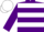 PURPLE & WHITE HOOPS, purple sleeves, white cap
