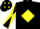Black, Yellow diamond, diabolo on sleeves and diamonds on cap