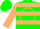 Green, Tan 'CPG' in Tan Circle, Tan Hoops on Sleeves