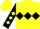 Yellow, Black triple diamond, Black sleeves, Yellow diamonds and diamonds on cap