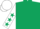 DARK GREEN, white sleeves, dark green stars, white cap
